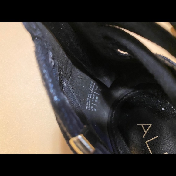 Aldo Black & Gold Gladiator Sandals - Picture 6 of 6